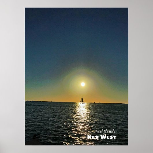 Reis | Florida - Key West Sailboat Sunset Poster (Voorkant)