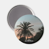 Reis | Florida - Neptune Beach Palm Sunset Magneet (Voorkant / Achterkant)
