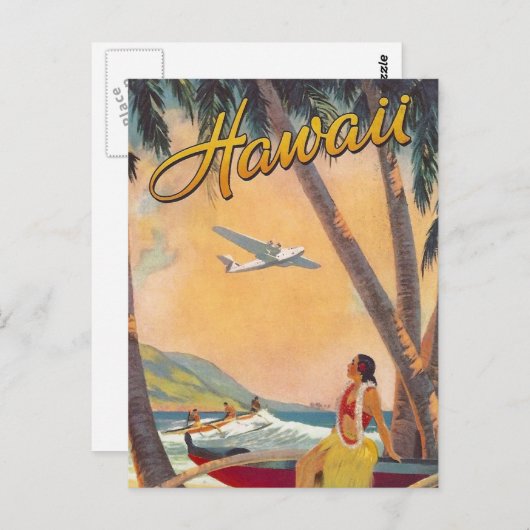  reis Hawaii Briefkaart (Voorkant / Achterkant)