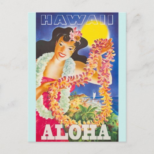  reis Hawaii Briefkaart (Voorkant)