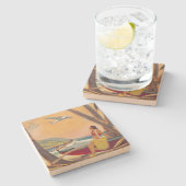  reis Hawaii Stenen Onderzetter (Zijkant)