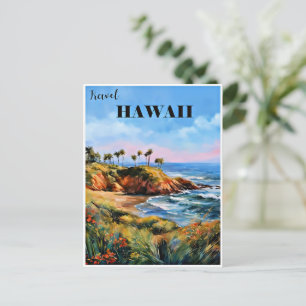 Reis Hawaii, tropische palmbomen, Briefkaart