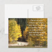 Reis - "Ik ben onderweg" Briefkaart (Voorkant / Achterkant)