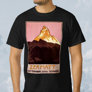 Reis in het verleden, Matterhorn, Zwitserland T-shirt