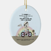 Reis is een cadeau keramisch ornament (Rechts)