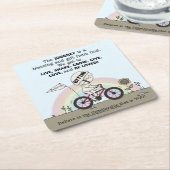 Reis is een cadeau vierkante kartonnen onderzetter (Schuin)