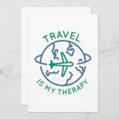 Reis is mijn therapie bedankkaart (Voorkant / Achterkant)