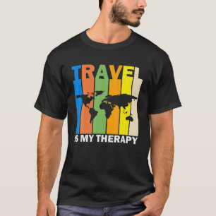 Reis is mijn therapie, grappige reis t-shirt