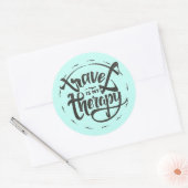 Reis is mijn therapie ronde sticker (Envelop)