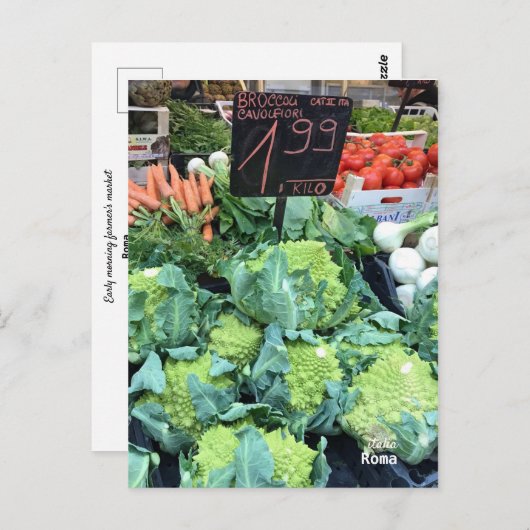 Reis | italië - Rome, boerenmarkt Briefkaart (Voorkant / Achterkant)
