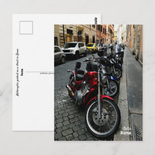 Reis Italië — Rome, geparkeerde motorfietsen Briefkaart