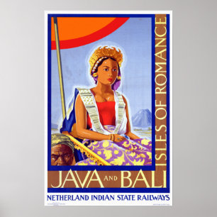  reis Java Bali Indonesia Poster