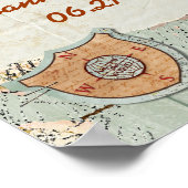 Reis kaart feestposter poster (Hoek)