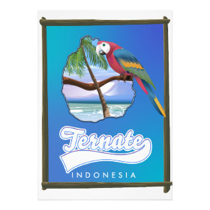 Reis kaart van Nias eiland Indonesië Foto Afdruk