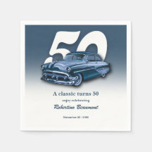 Reis Klassieke Blauwe Auto Wordt 50e Verjaardag Ge