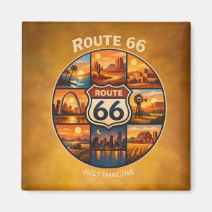 Reis Kunst langs de oude Route 66 Magneet