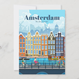 Reis Kunst Reis Naar Amsterdam Feestdagenkaart