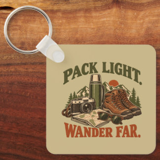 Reis Licht, Reis Ver Verouderde Outdoor Wandelshir Sleutelhanger