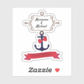 Reis lijst zeemaand zee Ankertouw Ri Sticker (Vel)