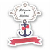 Reis lijst zeemaand zee Ankertouw Ri Sticker (Voorkant)