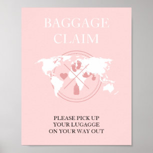 Reis met Baby shower paspoort bagageaanvraag Poster