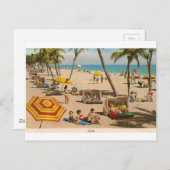  reis met de bus van Retro Florida Briefkaart (Voorkant / Achterkant)