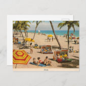  reis met de bus van Retro Florida Briefkaart (Voorkant / Achterkant)