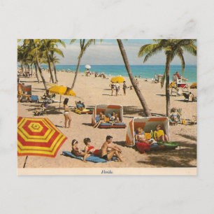  reis met de bus van Retro Florida Briefkaart