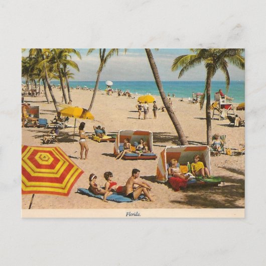  reis met de bus van Retro Florida Briefkaart (Voorkant)