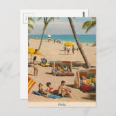  reis met de bus van Retro Florida Briefkaart (Voorkant / Achterkant)