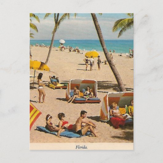  reis met de bus van Retro Florida Briefkaart (Voorkant)