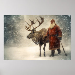 Reis met Santa Poster