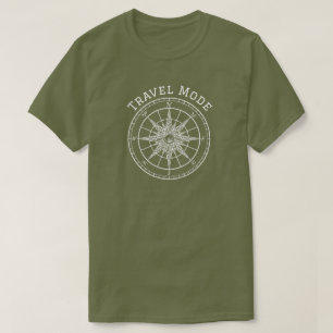 Reis modus typografie, Vintage kompas,Minimalistis T-shirt
