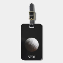 Reis Monogram Sporten Witte Golfbal op Zwart