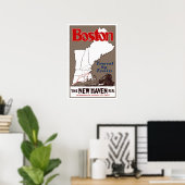  reis naar Boston New England Poster (Thuiskantoor)