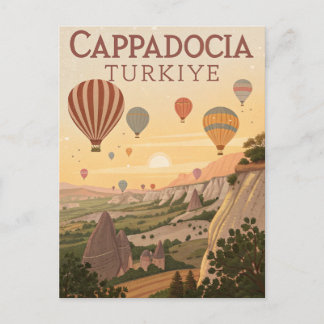Reis naar Cappadocië in vintage stijl Briefkaart