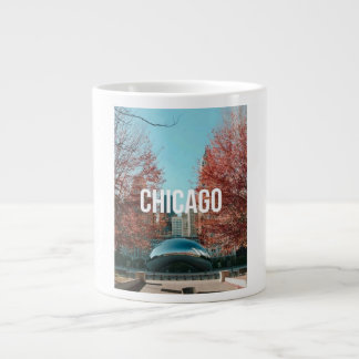 Reis naar Chicago Cloud Gate Bean Herfst Skyline Extra Grote Beker