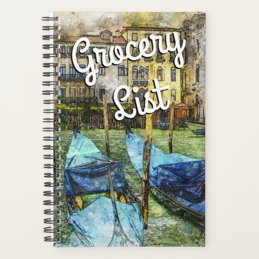 Reis naar de Grocery Store Venice Gondolas Planner (Voorkant)