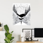 Reis naar de wildernis poster (Thuiskantoor)