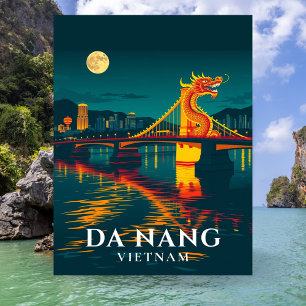 Reis naar Dragon Bridge Da Nang Vietnam Briefkaart