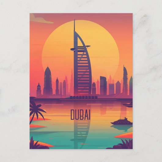 Reis naar Dubai Briefkaart (Voorkant)