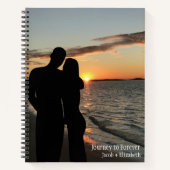 Reis naar Forever, Custom Wedding Journal Foto Notitieboek (Voorkant)