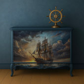 Reis naar Glory Majestic Tall Ship Decoupage Tissuepapier