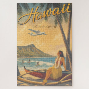 Reis naar Hawaï in vintage stijl Legpuzzel