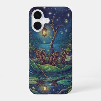 Reis naar het onbekende | Betoverd nachtelijk bos iPhone 16 Hoesje