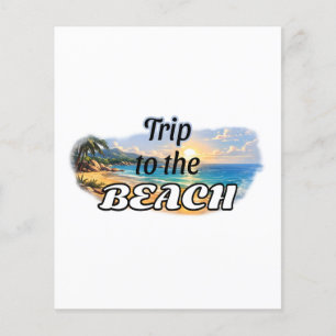 Reis naar het strand Tropisch zonsondergang Ontsna Flyer