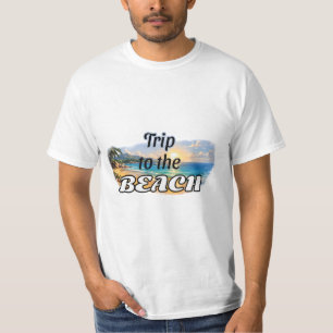 Reis naar het strand Tropische zonsondergang Ontsn T-shirt
