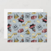 Reis naar HOGWARTS™ Patroon Briefkaart (Voorkant / Achterkant)