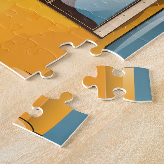 Reis naar Madrid poster van vakantie Legpuzzel (Zijkant)