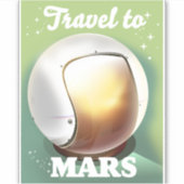Reis naar Mars Sticker (Voorkant)